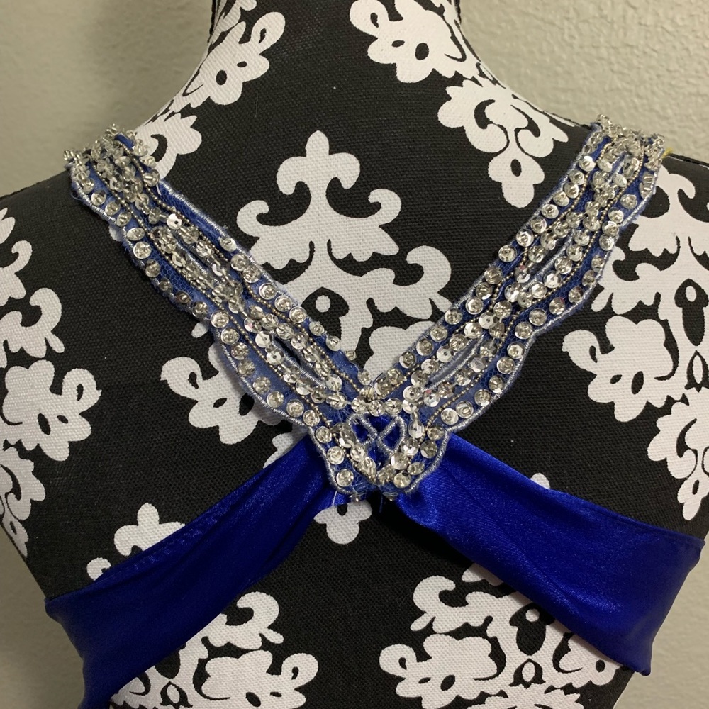 SALE Stunning Formal Prom Dress w/ Sequins Ruffles - Picture 6 of 8
